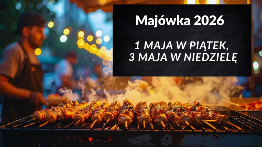 Majówka 2026 kiedy wypada – 1 maja piątek 3 maja niedziela