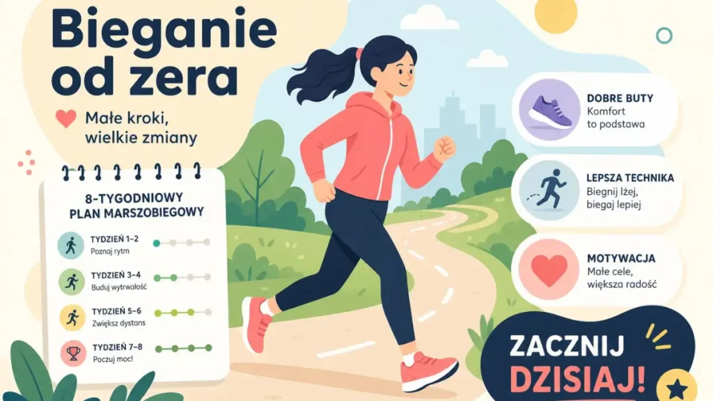 Osoba rozpoczynająca bieganie podczas porannego treningu w parku.